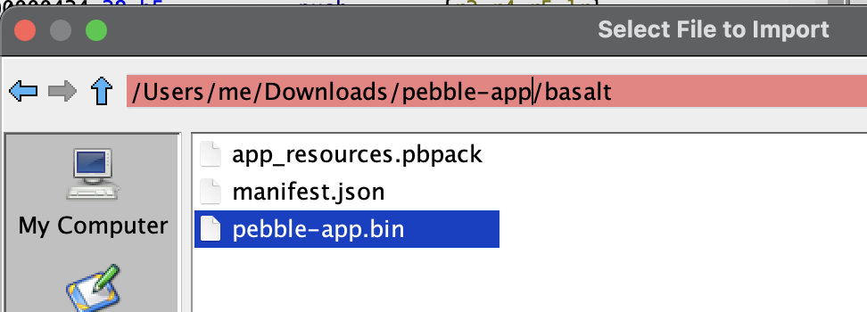 Import Pebble Binary